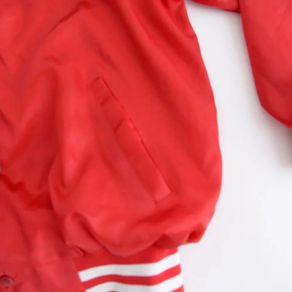 Vintage West Ark made in U.S.A. Citgo  Motor oil Red Button Up Varsity Jacket - Picture 6 of 15